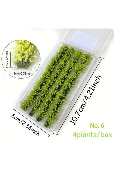 Choice5 لون 6، 0.32 بوصة، مجموعة عشب طويلة على شكل زهرة، مناسبة لنمذجة ومحاكا...