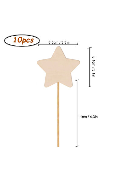 choice2 مجموعة من 10 قطع من عصا الجنية الخشبية غير المصقولة، مثالية لحفلات أع...