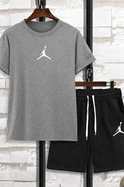 YK WEAR Tricou și pantaloni scurți cu imprimeu baschet, pentru bărbați/femei