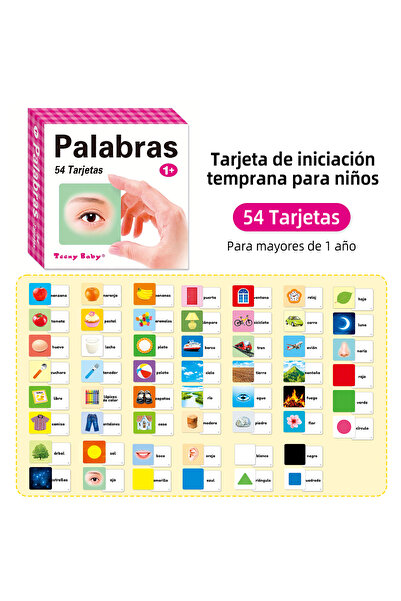 Choice1 بطاقة تعليمية ملونة إسبانية للتعليم المبكر 976-932C، تعليم إدراكي مبك...