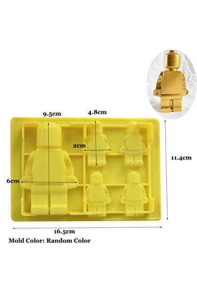 Choice1 قالب سيليكون إبداعي على شكل روبوت مكون من 5 قطع، يُستخدم لصنع الشموع ...