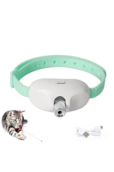 Choice طوق ليزر ذكي أخضر لإثارة القطط، قابل لإعادة الشحن، يعمل بالأشعة تحت ال...
