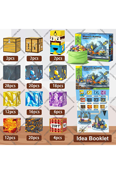 Choice51 مجموعة مكعبات بناء مغناطيسية SJJ02-144PCS، لعبة حسية تعليمية للأطفال...