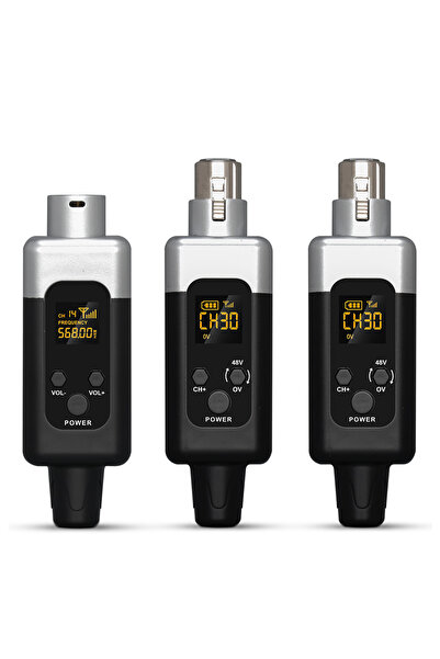 Choice1 محول ميكروفون لاسلكي KDES U2 48V/0V UHF ثنائي الميكروفونات، جهاز إرسا...