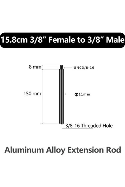 Choice12 قضيب تمديد من سبائك الألومنيوم K، مقاسات متعددة، خيوط ذكر وأنثى 1/4 ...