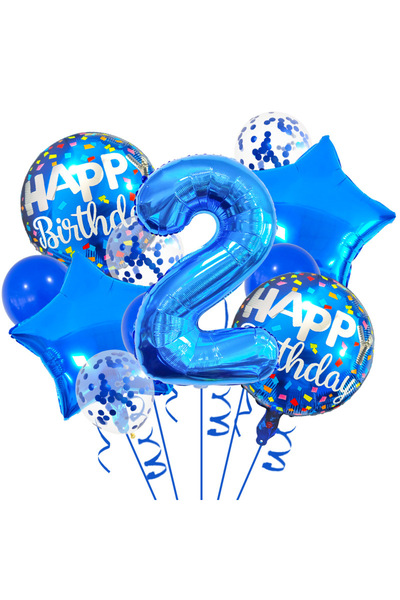 Choice1 Number 32inch HG9172-2 Boys Birthday Ballo Set 32inch Blue Number Sta...