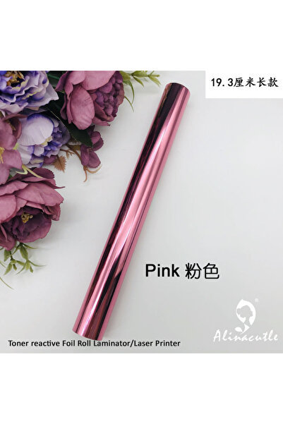 Choice14 فيلم رقائقي تفاعلي مع الحبر، وردي اللون، طوله 5 أمتار وعرضه 19 سم، م...