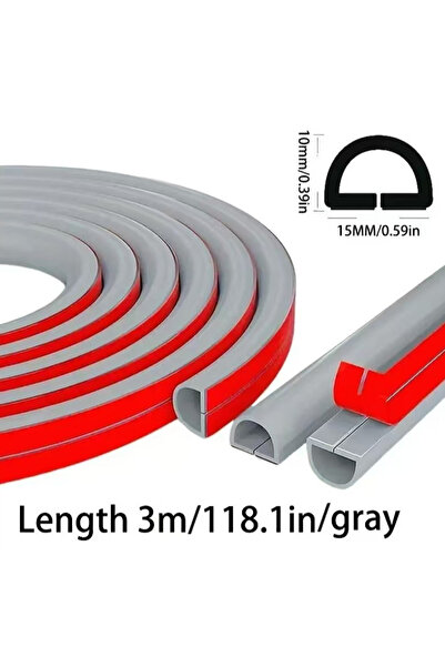 choice2 3m Grey tuoyuan 3M/roll Flexible Cord Management Channel,Invisible De...