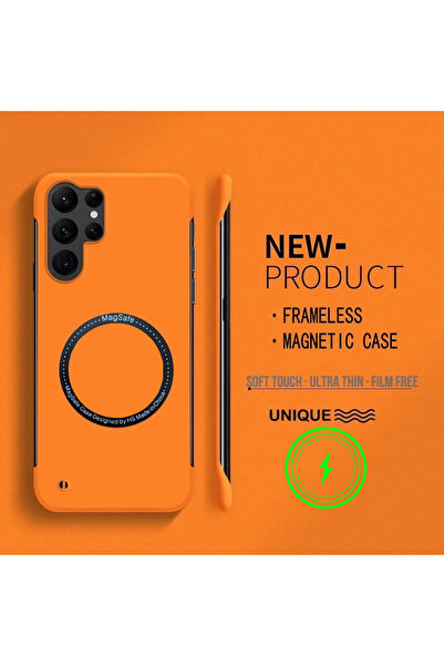 Choice غلاف هاتف سامسونج جالاكسي إس 25 ألترا برتقالي رفيع بدون إطار مغناطيسي،...