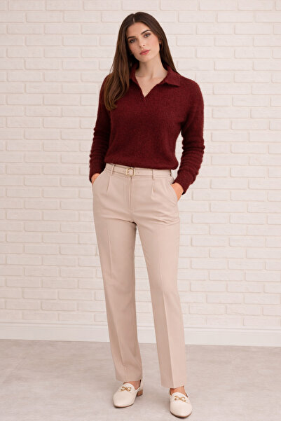 FORMO Women's Soft Textured V-Neck Quality Flexible Sweater