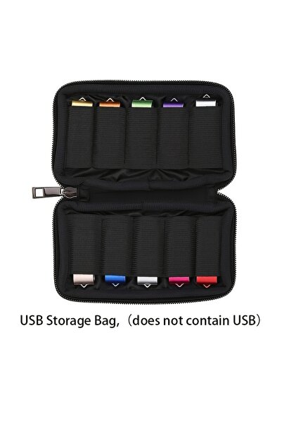 Choice حافظة فلاش سوداء، منظم USB، حقيبة تخزين محمولة مقاومة للغبار، ملحقات ل...