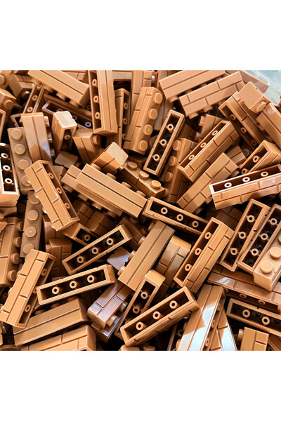 Choice8 قهوة فاتحة، 50 قطعة، مكعبات بناء يمكنك تركيبها بنفسك، جدران سميكة، أش...