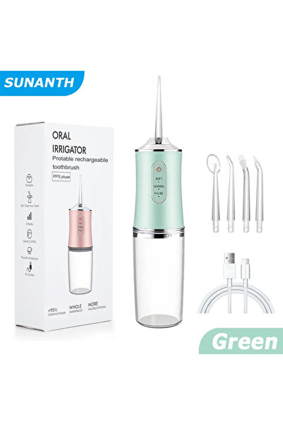 Choice1 059-Green Professional Portable Cordless Water Flosserfor Teeth, Rech...