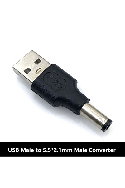 Choice3 كابل محول طاقة من نوع USB-A إلى DC 5.5x2.1mm، ذكر/أنثى، موصل مقبس تيا...
