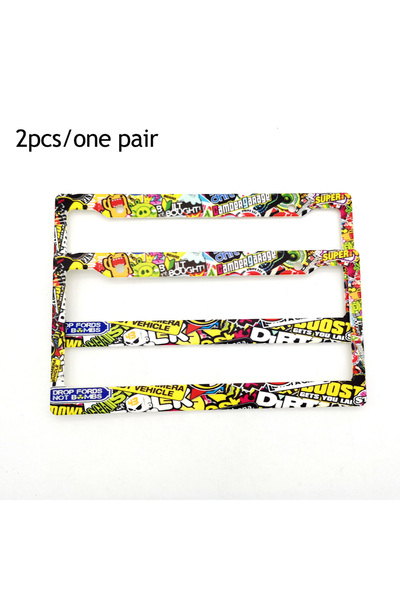 Choice5 13 1 Pair(2pcs) JDM Racing Style USA Standard ABS Car License Plate F...
