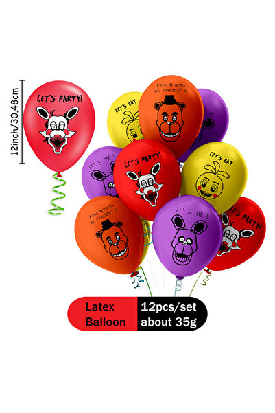 Choice1 Five Nights at Freddy's 12INCH Latex balloons 12pcs FNAF Theme Ballon...