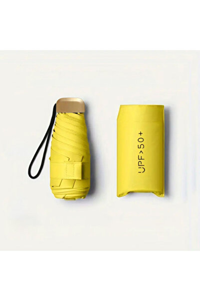 Choice مظلة حديدية صفراء فائقة الخفة 6K للحماية من الأشعة فوق البنفسجية - تصم...