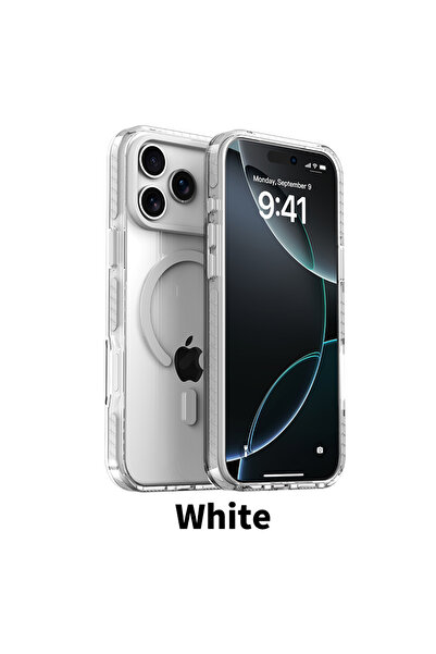 Choice32 جراب فاخر أبيض اللون من البولي إيثيلين مخطط ، غلاف هاتف iPhone 17 Pr...