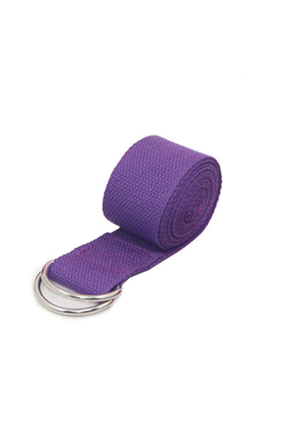 Choice حزام يوغا بنفسجي اللون، 183 × 3.8 سم، قطن ، قابل للتعديل ، منسوج شكل ح...