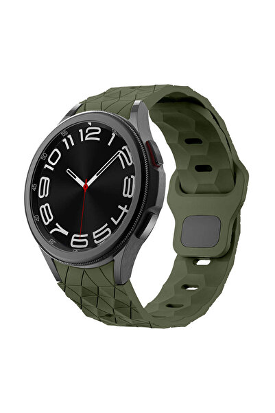 Maks Technology Galaxy Watch 6 44mm MKST KRD-116 20mm Futbol Desenli Spor Tas...