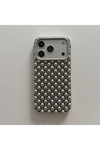 Choice iPhone17 Pro TPU Matte Silver Creative Advanced Stereosco Hollow Out P...