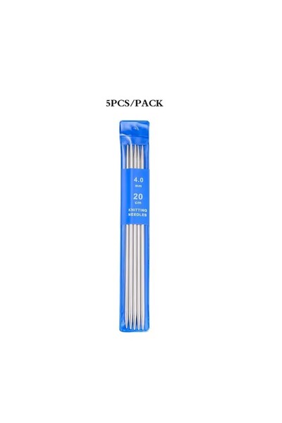 Choice6 4MM 5-35PCS 20CM Stainless Steel Knitting Needles Set 2-5MM Double Po...