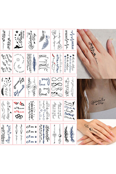 Choice3 مجموعة 161 - 30 قطعة من ملصقات الوشم المؤقتة المقاومة للماء، للاستخدا...