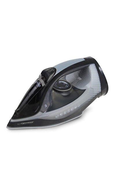 ESPERANZA Steam Iron EHI011, 2600 W, Ceramic Soleplate, 0.3 l Tank (Grey/Black)