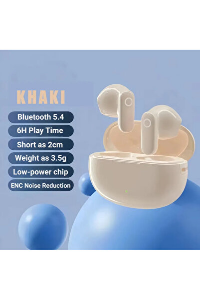 Choice3 سماعات رأس لاسلكية صغيرة مريحة بلون الكاكي، مزودة بخاصية إلغاء الضوضا...