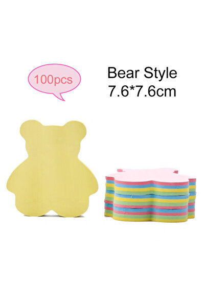 choice2 Bear style 100pcs Office Colored Sticky Notes 76x76mm Paper Memo Stic...