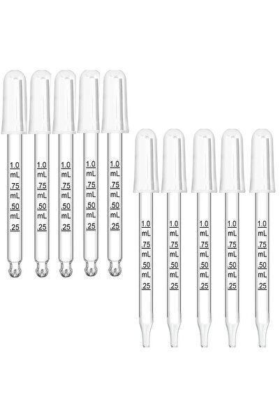 Choice3 قطارة زجاجية من كوان باي سعة 1 مل، ذات أطراف منحنية ومستقيمة، للأذن و...