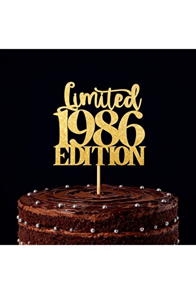 Choice Gold Limited EDITION 1986 Gold Glitter Cake Topper for Birthday,Handma...