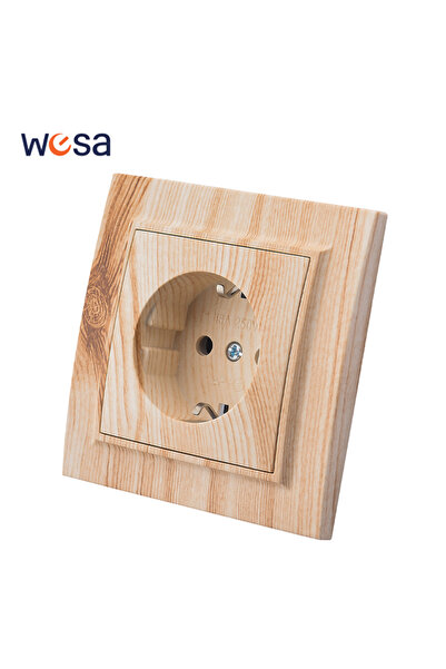 Choice4 مقبس كهربائي واحد مع تأريض، من إنتاج شركة WESA الفرنسية، مناسب للخشب،...