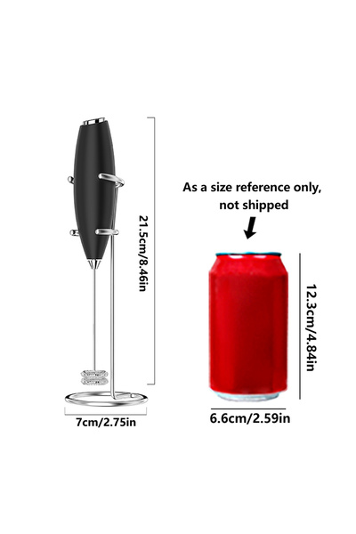Choice1 Black and holder Kitchen Powerful Milk Frother Wand Handheld Battery ...