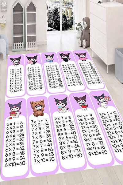 Reyhani Kromi Desenli Kaymaz Taban Makinede Yıkanabilir Çocuk Gamıng Halısı Y...