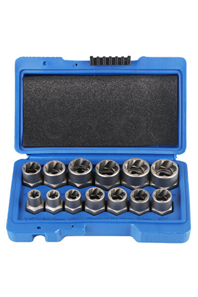 Choice1 13pcs Car Tool Kit Hand Tools 6.35mm-19mm Damaged Screw Extractor 14p...