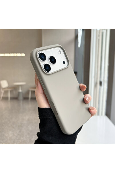 Choice74 جراب مغناطيسي رفيع من السيليكون السائل باللون الرمادي لهاتف iPhone 1...