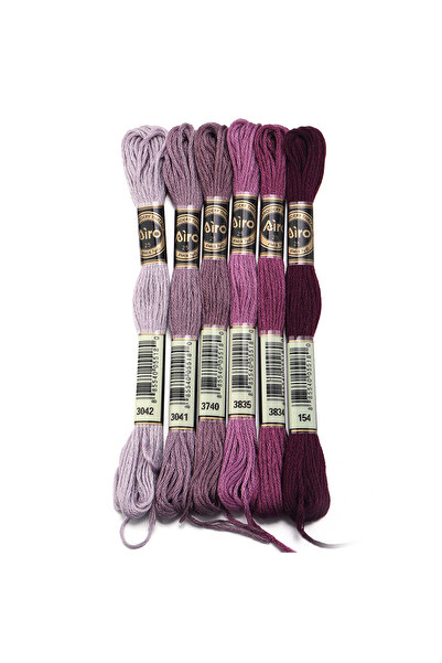 Choice16 purple03 6Pcs/bag Polyester Sewing Thread Colored Embroidery Thread ...