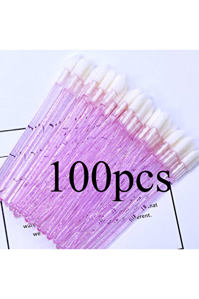 Choice1 100pcs Pink 100/300pcs Disposable Lip Brush Crystal Lipstick Brush Li...