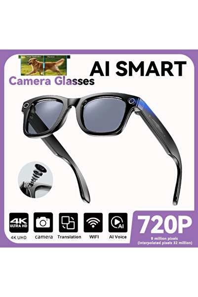 Choice4 نظارات ذكية مطورة بتقنية الضوء الأزرق 2025، مزودة بكاميرا لتسجيل الفي...