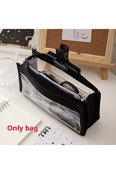 choice2 Black Six Layer Large Capacity Pencil Case Stationery Supplies High A...