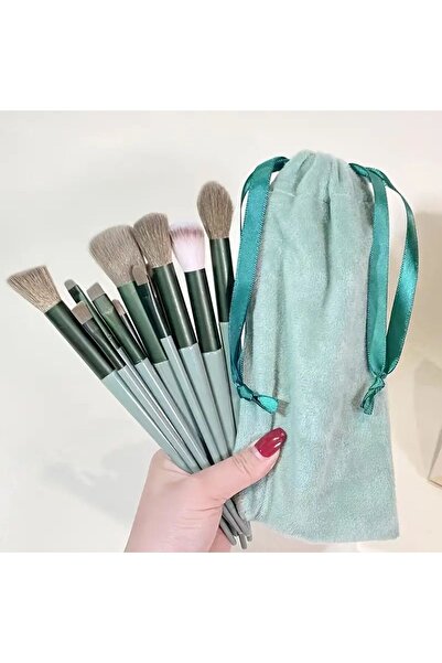 Choice16 مجموعة فرش مكياج خضراء مكونة من 13 قطعة، ناعمة ورقيقة، احترافية، لمس...