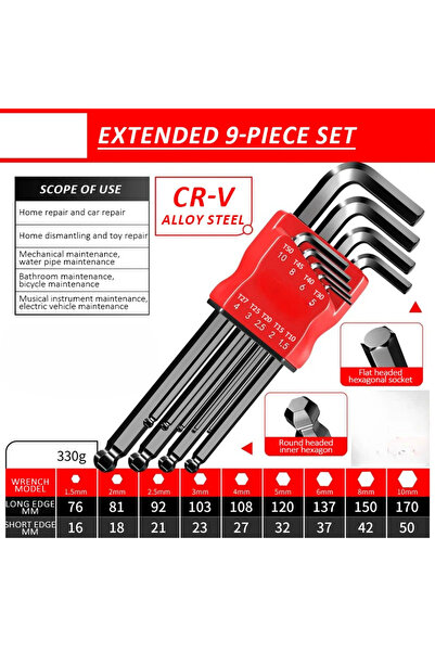Choice5 مجموعة مفاتيح ألين JP-1086، مجموعة مفاتيح ألين سداسية ومفكات براغي مع...