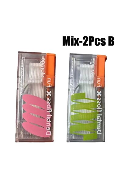 Choice5 موزع خيط تنظيف الأسنان المحمول Mix-2PCS B يتضمن 10 قطع من خيط تنظيف ا...