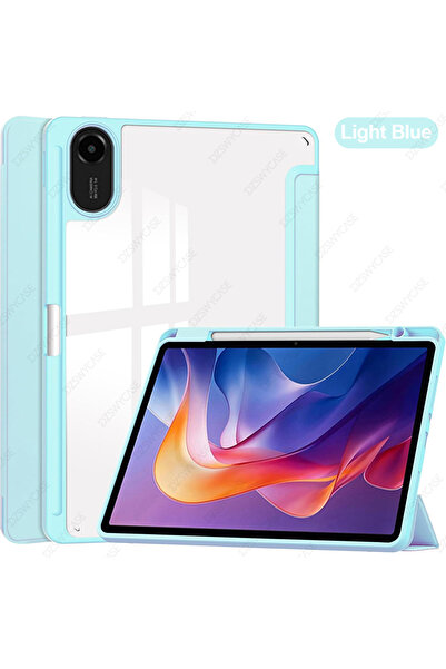 Choice جراب أزرق فاتح لجهاز Redmi Pad 2 (11 بوصة) 2025، جراب ثلاثي الطي مع حا...