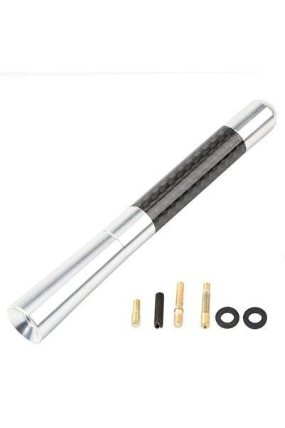 Choice9 Silver 12cm Carbon Fiber Car Roof Antenna Universal 3.5cm 8cm 12cm Bl...