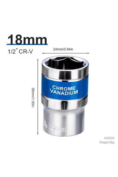 Choice12 18mm 8-32mm 1/2" Drive Deep Impact Sket Set Drive Metric Wrench Sket...