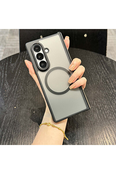 Choice جراب شفاف أسود لهاتف Galaxy Z Fold7، غلاف هاتف Z Fold7