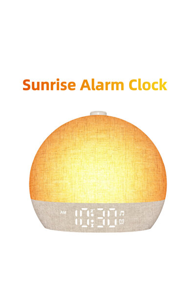 Choice ساعة منبه مع ضوء إيقاظ، وجهاز صوت الضوضاء البيضاء مع 30 صوتًا مهدئًا م...