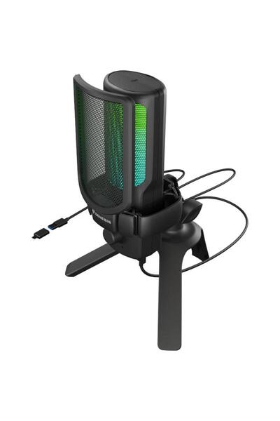 Genesis Microfon Radium 250, iluminare RGB, USB-C (Negru)